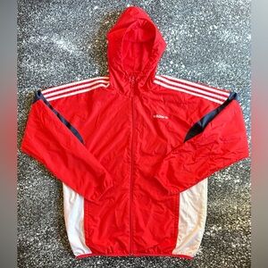 adidas Full Zip Windbreaker Jacket Size Medium